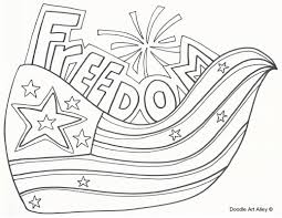 Independence Day Coloring Pages Doodle Art Alley