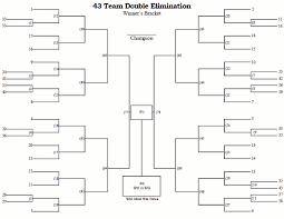 16 team double elimination seeded tournament brackets. 43 Team Seeded Double Elimination Tournament Bracket Printable