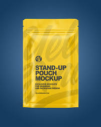 Exclusive object mockups and graphic assets from independent creators. Matte Stand Up Pouch Mockup In Pouch Mockups On Yellow Images Object Mockups