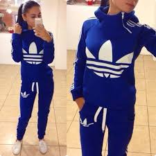 Black And White Adidas Tracksuit Bottoms Jumpsuit Adidas Blue Zip Winter Sweater Tracksuit Bottoms Joggers Hoodie Collar Blue And White Featuring Polyvore Fas Fashion Sporty Outfits Adidas Tracksuit