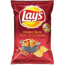 Lay S Potato Chips Bacon Mac And Cheese 7 75 Ounce Lays Potato Chips Lays Chips Lays Chips Flavors