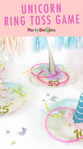 Unicorn Birthday Party Game Ideas Unicorn Ring Toss Game Unicorn Themed Birthday Party Unicorn Birthday Parties Unicorn Party