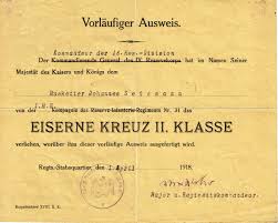 Lídr kvality balíkových služeb v české republice. Eisernes Kreuz Ausgabe 1914 Vorlaufiger Ausweis Zum Eisernen Kreuz Ii Klasse Fur Den Musketier Johannes Seismann Datiert Am 1 April 1918 Mit Stempel Und Unterschrift Doppelt Gefaltet