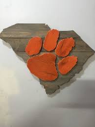 Clemson Tigers Wooden Rustic Wall Art By Macdonaldscreations Clemson Crafts Clemson Decor Rustic Wall Art