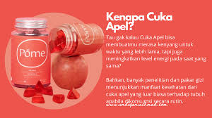 Cara kedua yakni dengan mencampur dua sendok cuka apel di salad. Andiyani Achmad Pome Gummy Cuka Apel Vegan Suplemen Diet Pertama Yang Berbentuk Gummy