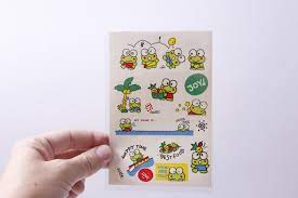 Sanrio Keroppi Frog Sticker Sheet Phrases Friendship - Etsy