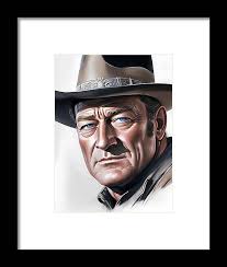 John Wayne Framed Print by Mauricio Sobalvarro