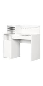 And the height means you can work standing up or sitting on a stool! Amazon Com South Shore Crea Counter Height Craft Table With Scratchproof Surface And Interchangeable Modules 4 Baskets Included Pure White Arts Crafts Sewing