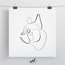 Description Cette Piece D Impression A Ete Illustree Pour Tous Les Amateurs De Bulldog Francais L French Bulldog Drawing Bulldog Art French Bulldog Print