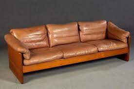 Seltenes 3 Sitzer Vintage Ledersofa 70er Jahre Etsy Vintage Ledersofa Ledersofa Danisches Design