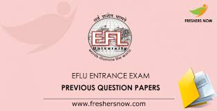 Eflu Entrance Exam Previous Question Papers Pdf Download
