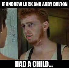 Andrew Luceem M Ek And Andrew Luck And Andy Dalalton Andrew Luck Nfl Funny Memes