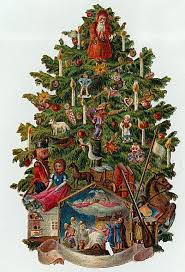 Christmas Tree Victorian Scrap Art Image Christmas Ephemera Christmas Art Victorian Christmas Tree