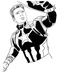 Disegno Di Capitan America Di Avengers Endgame Da Colorare