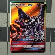 Red Eyes Black Charizard Dragon Gx Full Art Rainbow Holo Etsy Yugioh Fusion Cards Fusion Card Pokemon