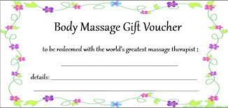 Printable gift cards templetes massage therapist : Massage Gift Certificate Template Free Printable 5 Templates Example Templates Example