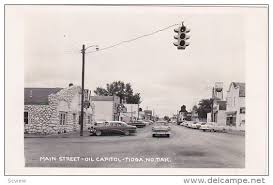 Rp Main Street Tioga North Dakota 1950s Oil Capital Of N Dak Delcampe Com Tioga Usa Street Street View