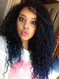Blue Tips Natural Curly Hair Ombre Ombre Curly Hair Curly Hair Styles Naturally Hair Styles