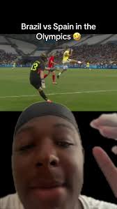 Brazil vs spain in the Olympics was funny.#soccertiktok #soccer #football  #olympics #spain #brazil