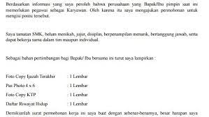 Lebih baik di tulis tangan atau di ketik ? Contoh Surat Lamaran Kerja Singkat Kepada Toko Roti