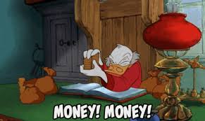 Scrooge mcduck swimming in money gif. Adventurelandia Mickey S Christmas Carol 1983