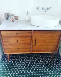 Mid Century Small Buffet Acorn In 2020 Mid Century Modern Bathroom Mid Century Bathroom Bathroom Makeover