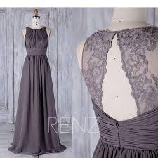 Bridesmaid Dress Navy Blue Chiffon Wedding Dress Illusion Lace Etsy Gray Chiffon Bridesmaid Dress Navy Blue Bridesmaid Dresses Bodice Wedding Dress