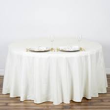That's why it's so important to choose not only the right material, color, and pattern. 120 Ivory Polyester Round Tablecloth Efavormart