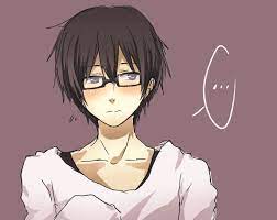 He has bluish hair and brown eyes. Brown Hair Purple Eyes Male Solo Page 2 Zerochan Anime Image Board
