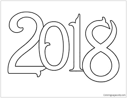 You can now print this beautiful winter olympics 2018 logo coloring page or color online for free. Vector New Year 2018 Coloring Pages Happy New Year Coloring Pages Coloring Pages For Kids And Adults