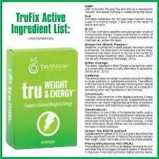 Trufix Ingredients Truvision Health Truvision Metabolism Booster