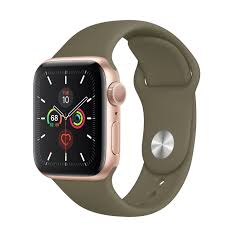 Apple Watch Series 5 Gps 40mm Gold Aluminum Case With Khaki Sport Band Regular Apple In 2020 Buy Apple Watch Apple Watch Space Grey New Apple Watch