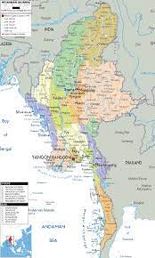 720x1460 / 141 kb go to map. Detailed Political Map Of Myanmar Ezilon Maps