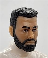 Male Head: "DAVE" TAN Skin Tone with BLACK BEARD