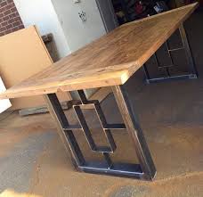 Rectangle wood and metal dining table. Square Rectangular Modern Dining Table Legs Industrial Legs Etsy Modern Industrial Table Dining Table Legs Metal Table