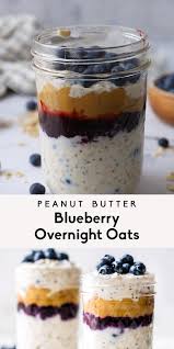 Peanut Butter Blueberry Overnight Oats Ambitious Kitchen Video Recipe Video Overnight Oats Recipe Healthy Overnight Oats Healthy Easy Overnight Oats