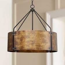 Possini Euro Julian 22 Wide Rustic Bronze Drum Pendant 53x97 Lamps Plus Drum Pendant Lighting Rustic Pendant Lighting Drum Pendant