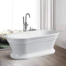 Bath depot is proud to help children reach their full potential by supporting the breakfast club of bathtubs & bath faucets. Vanity Art Versailles 59 In Acrylic Flatbottom Freestanding Bathtub In White Va6610 The Home Depot