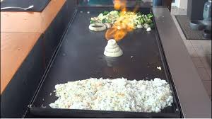 The meat used in this dish is usually beef although not exclusively, and it is similar to or sometimes interchangeable with yakiniku, grilled beef often cooked on a slotted grill. Hibachi Teppanyaki Griddle Top Cooking On A Outdoor Griddle Top Youtube