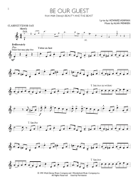 Be Our Guest Clarinet Disney Favorites Violin