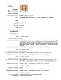 How to format your curriculum vitae, or cv. 49 Printable Blank Cv Template Forms Fillable Samples In Pdf Word To Download Pdffiller