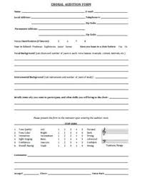 Choral Audition Form By Stephanie Gust Teachers Pay Teachers Choral Music Teaching Resources Teaching Music
