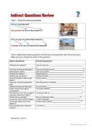 Indirect Questions This Or That Questions Reported Speech Spelling Activities