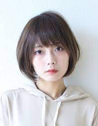 大人かわいい小顔ひし形ショートボブ ki 037 髪型 ひし形 ショート ショートボブ