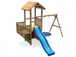 Spielturm M Rutsche Nestschaukel Kletterwand Balkon Max Moritz 8 Kletterturm Park Slide Kids Building