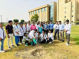 Students and faculty during academic ceremony at AIIMS Bathinda