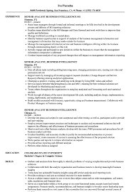 Senior Analyst Business Intelligence Resume Samples Velvet Jobs