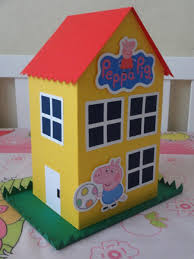 Casa Da Peppa Pig 28cm Casa De Peppa Fiesta De Cumpleanos De Peppa Pig Pinatas De Peppa Pig