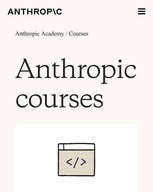 Anthropic courses