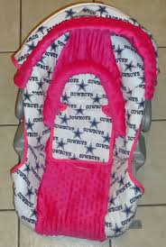 Hot Pink Dallas Cowboys Baby Car Seat Cover Makes Me Really Want A Baby Girl Now Dallas Cowboys Baby Baby Cowboy Baby Car Seats